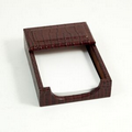 Memo Holder - Brown "Croco" Leather